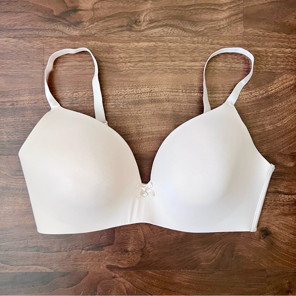 Pure Beauty By Rene Rofe Bra Pale Pink Padded & Adjustable Straps Sz 36DD NWOT